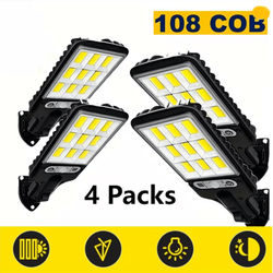 SolarSense 4 Pack Waterproof LED Outdoor Motion Sensor Light 4 Pc