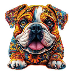 Wooden Animal Jigsaw Puzzle Unique Dog Puzzle Gift For Adults And Kids dog a3