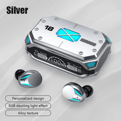M41 Smart Touch Bluetooth Earbuds With LED Display Waterproof Wireless Headphones For Seamless Audio On The Go silver