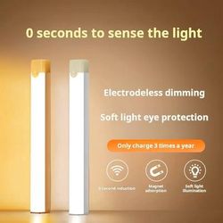 Wireless Rechargeable LED Cabinet Light With Motion Sensor Battery Operated Lighting For Closet, Kitchen, Wardrobe, An 0.1m white 0=5w