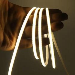 USB Powered COB LED Strip Light For TV Backlight And Room Decor natural White 3mm 3m