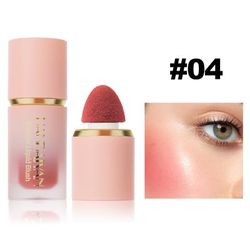 Easy To Apply Colour Matte Liquid Blush, Waterproof Long Lasting Formula, Blush Sponge Brush Head, Natural Cheek Tint 04
