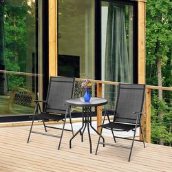 Set Of 2 Adjustable Portable Patio Folding Dining Chair Recliners, Outdoor Lightweight Folding Chairs For Camping Set Of 2 Adjustable Portable Patio Folding Dining Chair Recliners, Outdoor Lightweight Folding Chairs For Camping