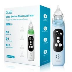 Electric Child Nasal Aspirator, Baby Nose Cleaner With Adjustable Suction & Low Noise For Safe, Hygienic Relief blue Upgraded