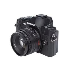 35mm F1.4 Prime Camera Lens For Sony Fujifilm Nikon Canon Mirrorless silver micro 4 3 Mount