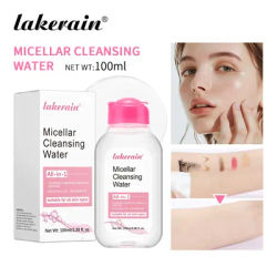 Lakerain Deep Cleansing Micellar Makeup Remover Gentle and Non-Irritating Makeup Remover for Eyes, Lips, and Face