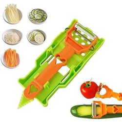 Set di utensili da cucina multifunzionali 3 in 1, pelapatate, pelapatate per verdure, pelapatate per frutta multifunzionale, per affettare e sbucciare tutti i tipi di frutta e verdura.