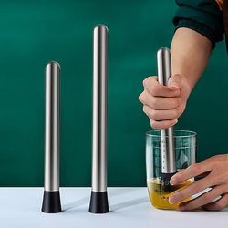 2 pezzi di agitatore per succo e tritaghiaccio in acciaio inossidabile - spremiagrumi manuale per limone e spremiagrumi con impugnatura ergonomica, utensili da cucina resistenti per cocktail e