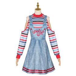 Chucky Bambola spaventosa Carnevale Vestito Costume di fantasia Orrore Costume Spaventoso Adulti Per donna Halloween Carnevale Performance Feste Costume di Carnevale facile Vestirsi