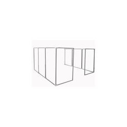 9'W x 9'D x 5'H Clear Acrylic Modular Office - Longitudinal Add-On