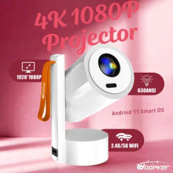 Woopker Native 1080P 630ANSI 4K Android 11 R3H4 Projector Auto Keystone Correction Dual WiFi BT5.0 Portable Outdoor Projector
