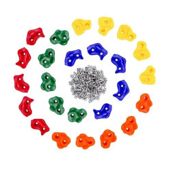 10Pcs/set Kids Climbing Wall Grips Climbing Rock Wall Stones Hand Feet Holds Grip Gymnastic Fitness Tool With Screws