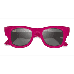 Female s square Polished Fucsia Plastic Prescription sunglasses - Eyebuydirect s Ray-Ban RB4940 Wayfarer Puffer
