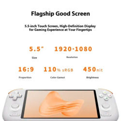 MangMi Air X Android Game Console 5.5Inch 1080P IPS Touch Screen 5000mAh Hall-Effect Joystick Trigger Handheld Game Consoles 7