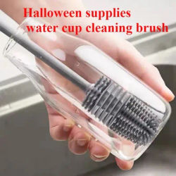 3/1 Piece Halloween supply office and household supplies long handle silicone cup brush thoroughly clean