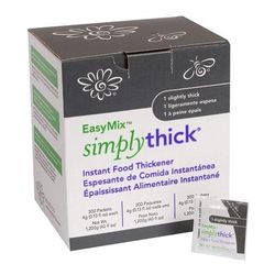 SimplyThick Easy Mix Food and Beverage Thickener 4 oz. Individual Packet Unflavored Gel IDDSI Level 1 Slightly Thick (1190408_BX)