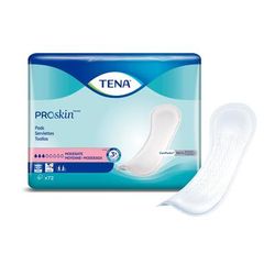 TENA ProSkin Moderate Bladder Control Pad 11 Inch Length Moderate Absorbency Dry-Fast Core One Size Fits Most (843792_CS)