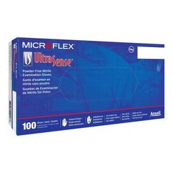 Ultrasense Exam Glove Large NonSterile Nitrile Standard Cuff Length Textured Fingertips Blue Not Rated (546674_BX)