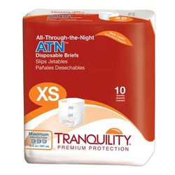 Tranquility ATN Unisex Adult Incontinence Brief X-Small Disposable Heavy Absorbency (445129_CS)
