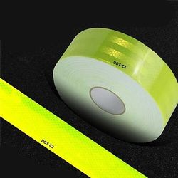 Nastro riflettente ad alta visibilità DOT-C2 - 1 adesivo di avvertimento di sicurezza impermeabile e resistente per la visibilità notturna e l'avvertimento di pericolo, ideale per rimorchi, camion,