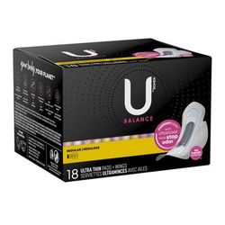 U by Kotex Balance Feminine Pad Ultra Thin with Wings Regular Absorbency (1224718_CS)