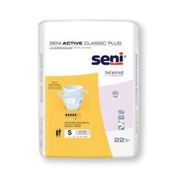 Seni Active Classic Plus Unisex Adult Absorbent Underwear Pull On with Tear Away Seams Small Disposable Moderate Absorbency (1163844_PK)