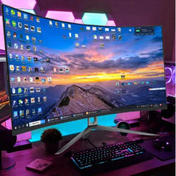 24 Inch Frameless Curved Screen 144HZ PC Computer For Home Gaming Inbuild Mic Lcd Screens