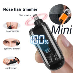 Nose Hair Trimmer for Men Portable Ear Eyebrow Nose Hair Remover Mini Electric Type C Nose Hair Cutter and Ears Trimmer for Man