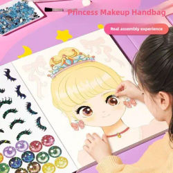 DIY Princess Makeup Set Kawaii Coloring Arts and Crafts Kids Girls Children Toy Book Lover Gifts Art Supplies Dress Up Stickers