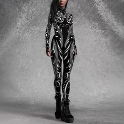 Costume di Carnevale Tuta Intera Costumi zentai con motivi Costume Cosplay Body Stampa Costume Sexy Halloween Per uomo Per donna Costume per Feste Performance Mascherata Adulti