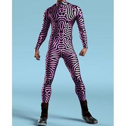 Costume di Carnevale Tuta Intera Costumi zentai con motivi Costume Cosplay Body Stampa Costume Sexy Halloween Per uomo Per donna Costume per Feste Performance Mascherata Adulti