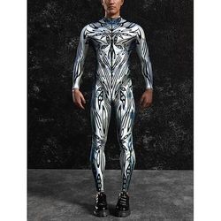 Costume di Carnevale Tuta Intera Costumi zentai con motivi Costume Cosplay Body Stampa Costume Sexy Halloween Per uomo Per donna Costume per Feste Performance Mascherata Adulti