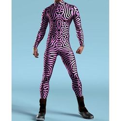 Costume di Carnevale Tuta Intera Costumi zentai con motivi Costume Cosplay Body Stampa Costume Sexy Halloween Per uomo Per donna Costume per Feste Performance Mascherata Adulti