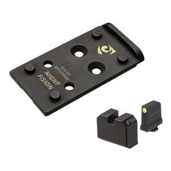 Night Fision Romeo Zero Adapter PlateGlock Mos + Tritium Ylw Front Sight Combo Black GLK-OPBS-DPP-MOS-YGZX