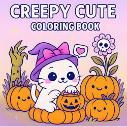 Halloween CREEPY CUTE Coloring Book for Adults Featuring Cute Cozy Daily Activities for Relaxation (Cozy Spaces Coloring)