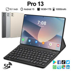 【Global Version】2025 New Original Tab Pro 13 PC 16G+1TB 10.1“” HD 4K Android 15 10000mAh 5G Dual SIM Phone Call WiFi GPS Tablet