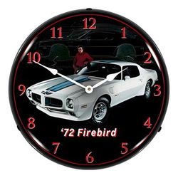 Collectable Sign and Clock 1972 Firebird TA Backlit Wall Clock