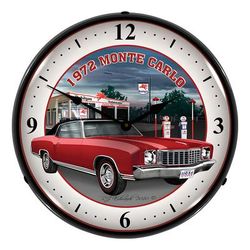 Collectable Sign and Clock 1972 Monte Carlo Backlit Wall Clock
