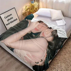 Couverture personnalisée avec Photo personnelle, 1 pièce, couverture de lit en flanelle, pour anniversaire, mariage, Couple, saint-valentin, cadeau de vacances