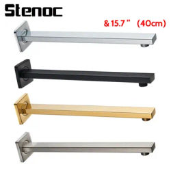 Gold Bathroom G1/2 Wall Mounted Shower Arm Stainless Steel Fixed Pipe Shower Head Holder Shower Head Holder Bathroom Accessories