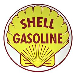 PERGL Shell Gasoline 36-Inch Metal Sign
