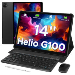 2 IN 1 DOOGEE Tab E3 Max Tablet PC Android 15 Gemini AI 14'' 2.1K Display 8GB 256GB 13500mAh Battery High quality quad speakers