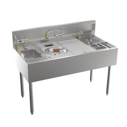 Krowne MW48-OC MoveWell Adaptive Station w/ Legs - Oyster Collection Inserts Bundle, 48"W x 24"D, Stainless Steel