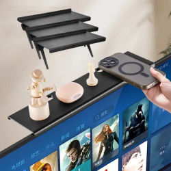 1/3PCS TV Screen Top Storage Shelf Adjustable Monitor Storage Rack Computer Desktop Display Stand TV Storage Rack Home Organizer