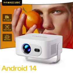 Magcubic Auto Focus Android 14 4K Projector 400ANSI 8K Native 720P HY300 Max With Wifi6 BT5.4 Allwinner H726 Portable Outdoor