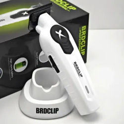 BRDCLIP X Series Professional Hair Trimmer FA1T White Gradient Carving Machine 7700RPM with Base Suitable for Men's Hair Clipper