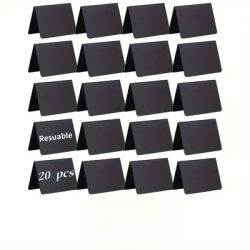 [Durable Mini Chalkboard] 20pcs Mini Chalkboard Signs - Durable, Easy Write & Erase - 4x3 Inch, Perfect for Buffet Parties
