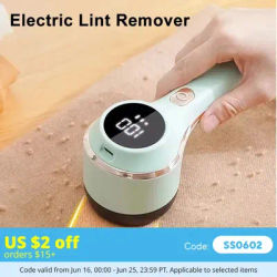 Lint Remover For Clothing Hair Ball Trimmer Fuzz Pellets Clothes Sweater Fabric Shaver with LED Digital Electric Fluff Lint