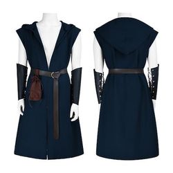 Retrò Vintage Medievale Rinascimento Armatura Gilet Tunica Cavaliere Vichingo Ranger Costume Per uomo Vichingo Halloween Carnevale Performance LARP Fiera Rinascimentale Adulti Gilet Cintura Borsa
