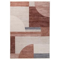 Tappeto moderno con motivo geometrico in stoffa beige rust 240x160 cm